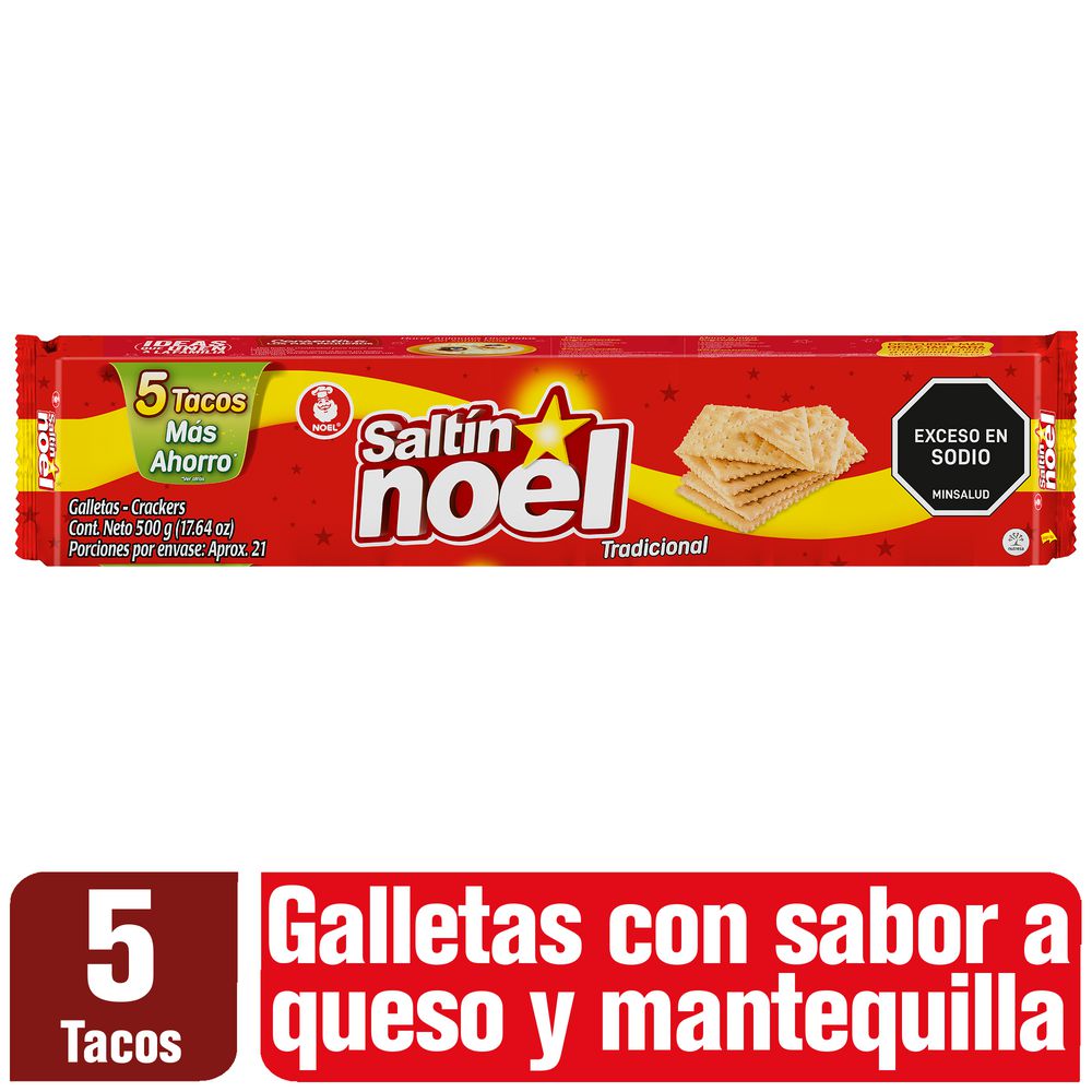 Galletas SALTIN NOEL Tradicional x5 tacos (500 gr)