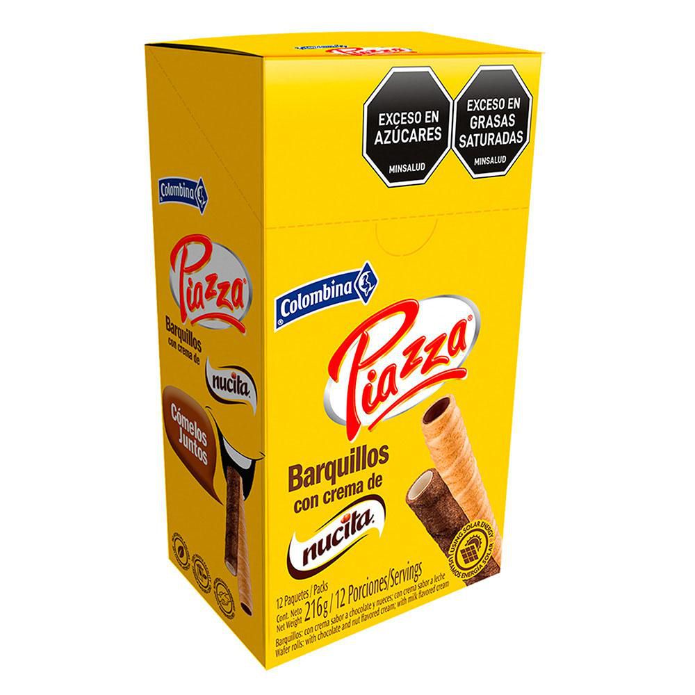 Barquillo PIAZZA Crema chocolate yvainilla (216 gr)