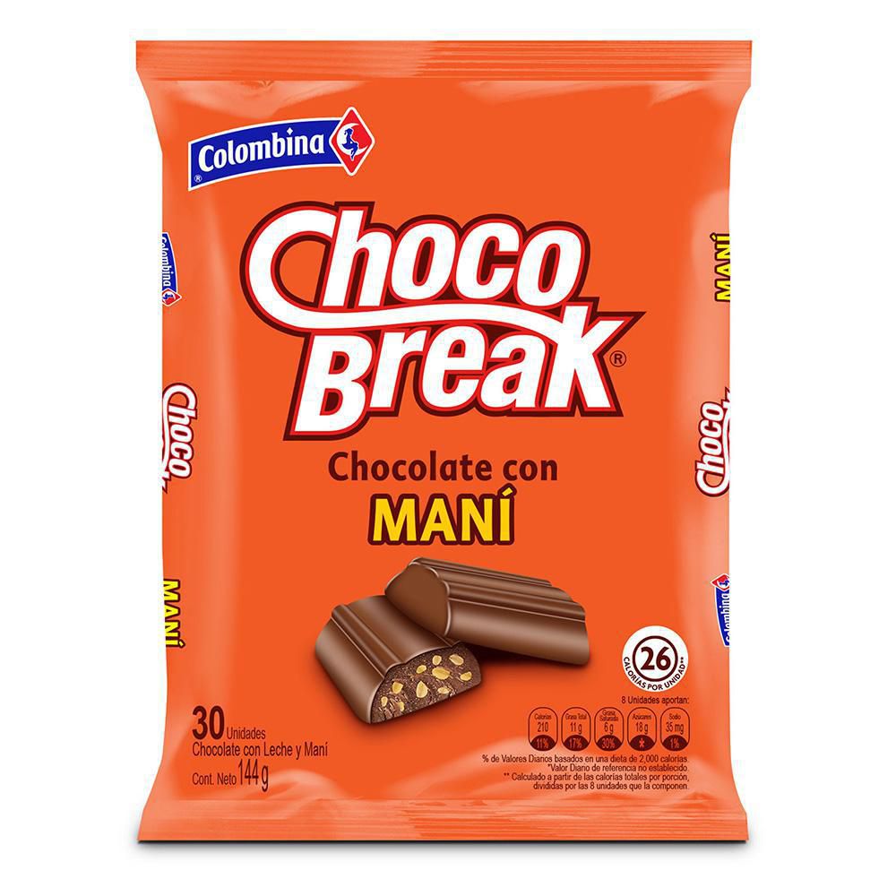 Chocolate con Mani CHOCOBREAK (144 gr)
