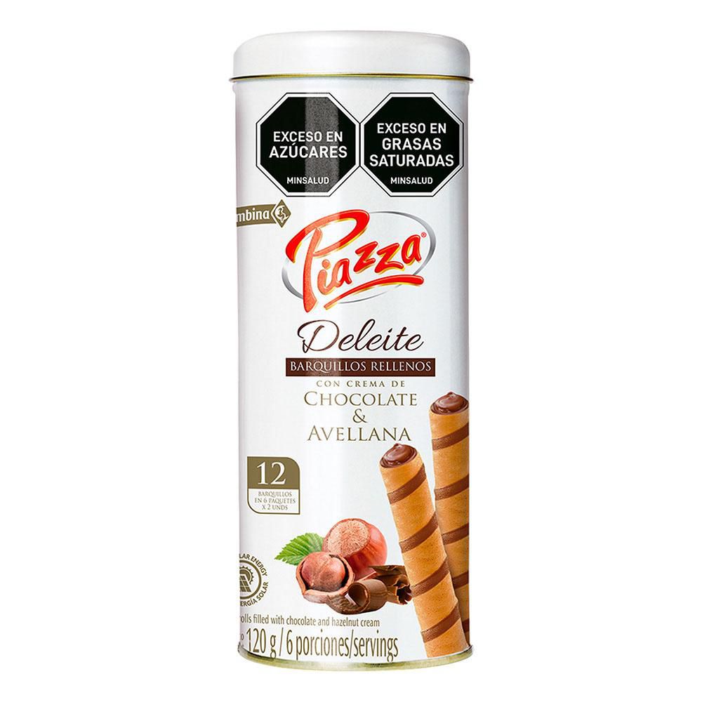 Barquillo PIAZZA Relleno chocolate y avellana (120 gr)