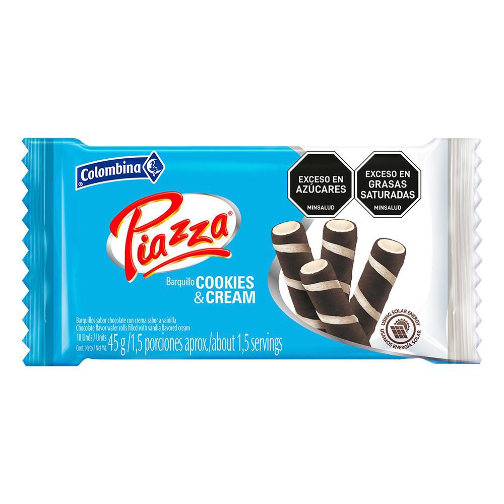 Barquillos PIAZZA Cookies &cCream (45 gr)