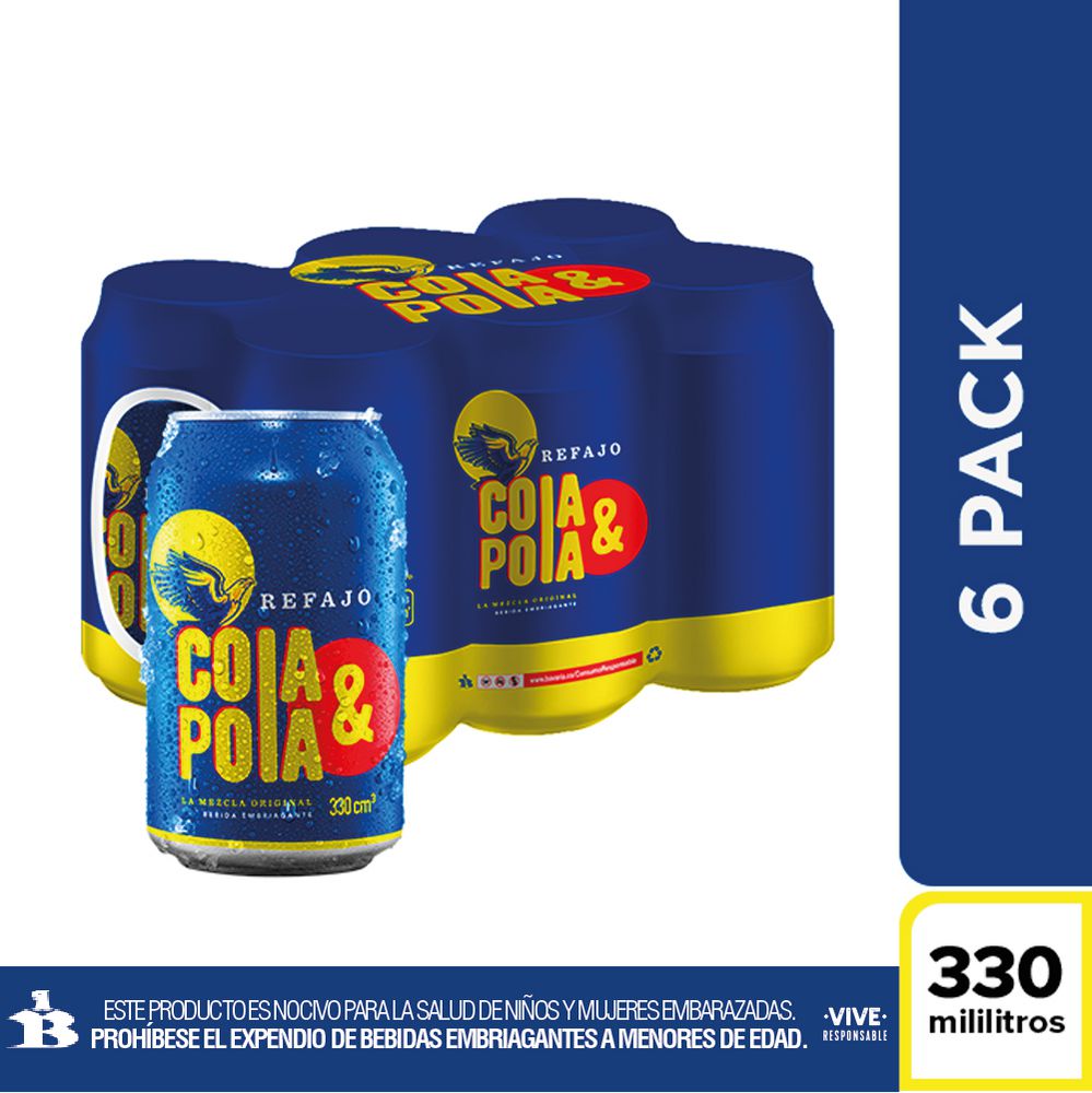 Refajo COLA Y POLA lata x6und (1980 ml)