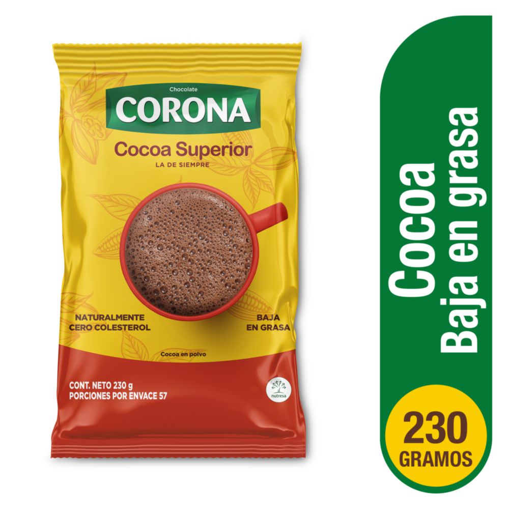 Cocoa CORONA Baja en grasa (230 gr)