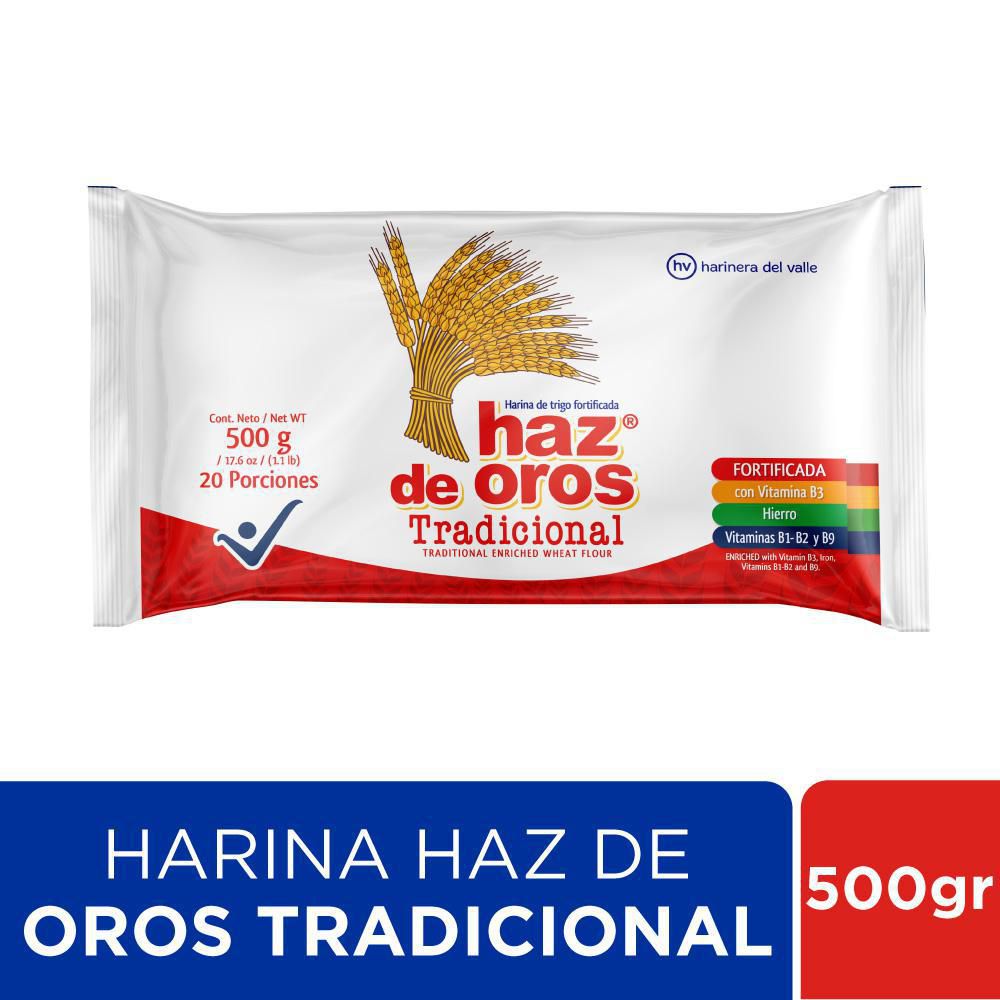 Harina de trigo HAZ DE OROS tradicional (500 gr)
