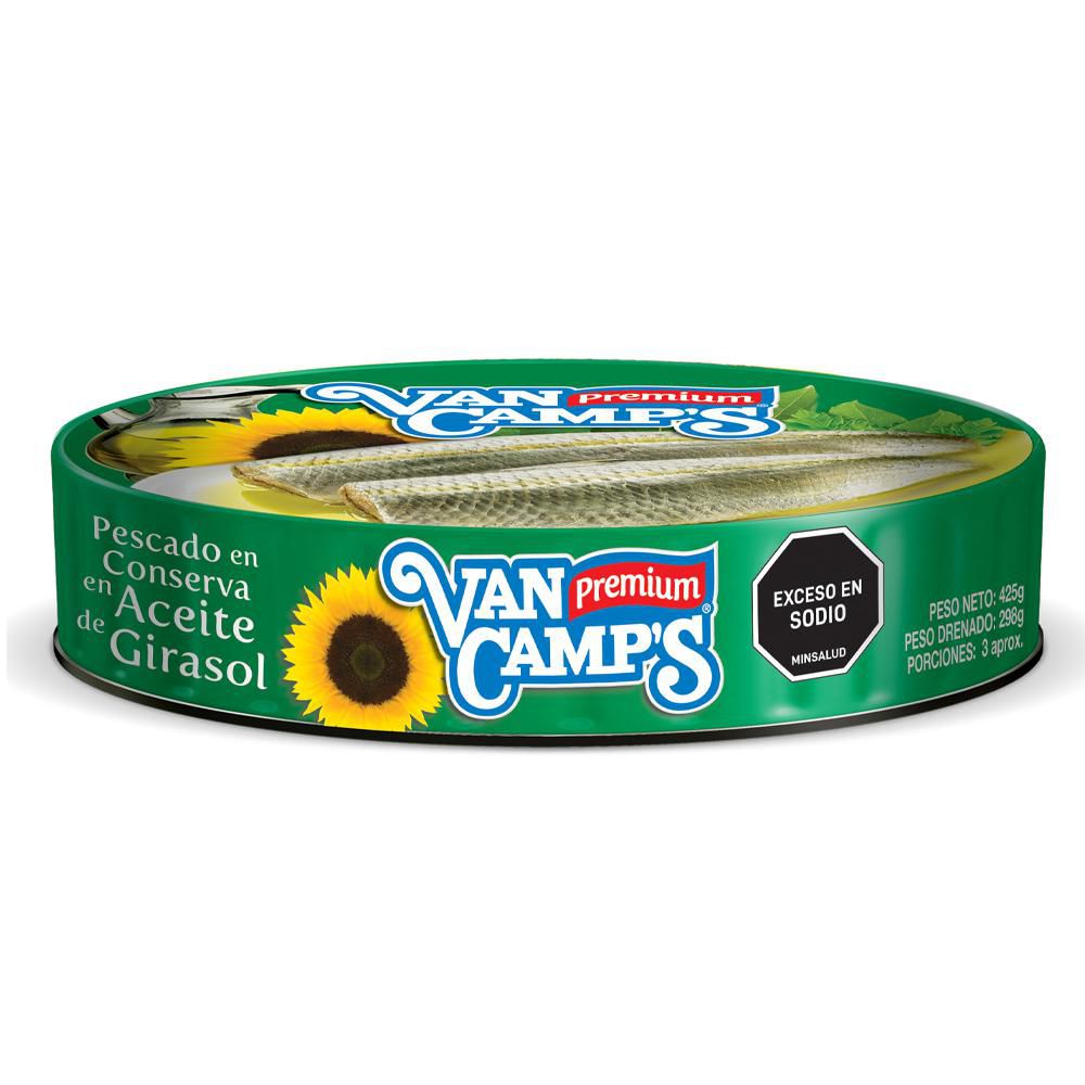 Pescado en conserva VAN CAMPS En aceite de girasol (298 gr)
