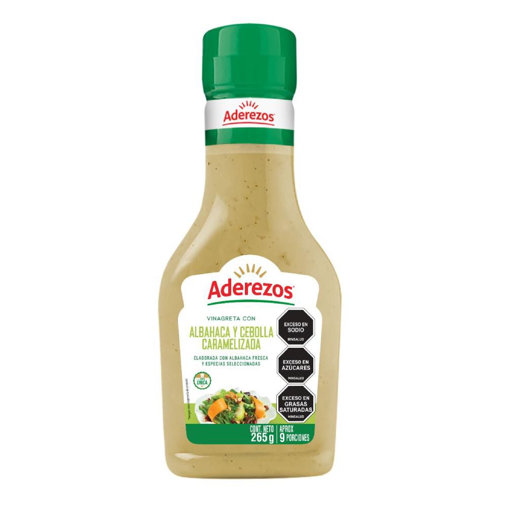 Vinagreta ADEREZOS Con Albahaca y Cebolla Caramelizada (265 gr)