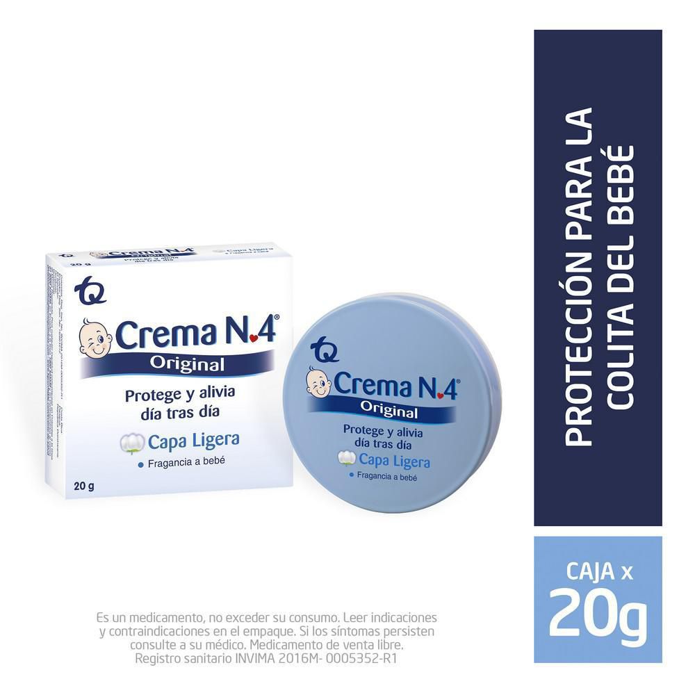 Crema antipañalitis  CREMA No 4 original capa ligera lata (20  gr)