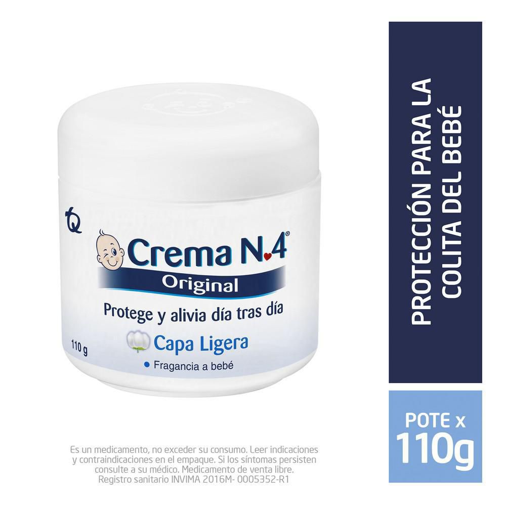 Crema antipañalitis  CREMA No 4 original capa ligera pote (110  gr)
