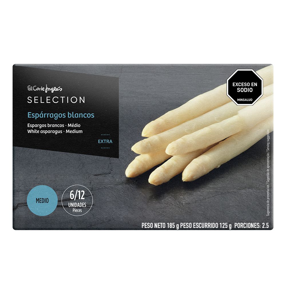 Esparragos EL CORTE INGLÉS MARCA EXCLUSIV Medianos (125 gr)