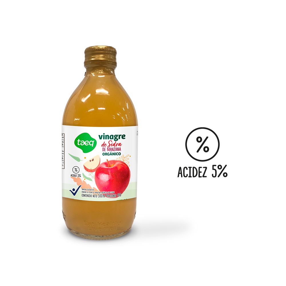 Vinagre TAEQ sidra de manzana orgánico (500 ml)