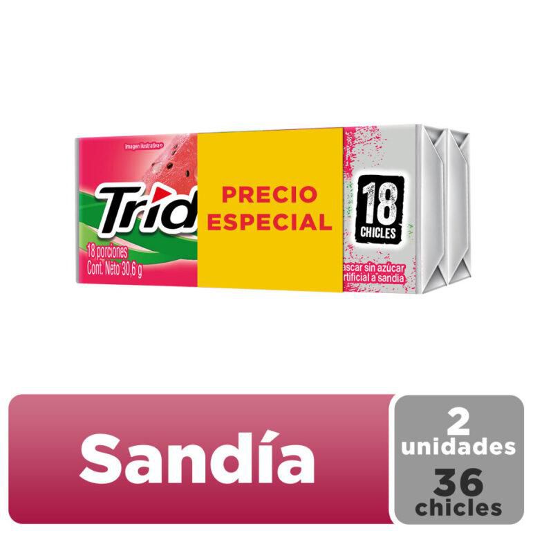 Chicle TRIDENT Sin Azúcar Sandía x18und (61.2 gr)