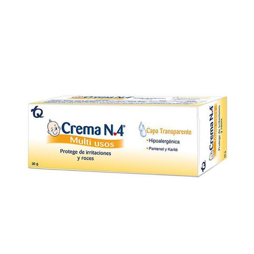 Crema antipañalitis CREMA No 4 multiusos capa transparente tubo (30 gr)