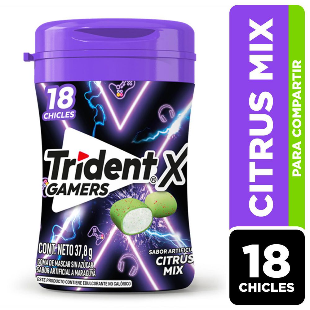 Chicle TRIDENT Sin Azúcar PassionFruit x18und (37.8 gr)