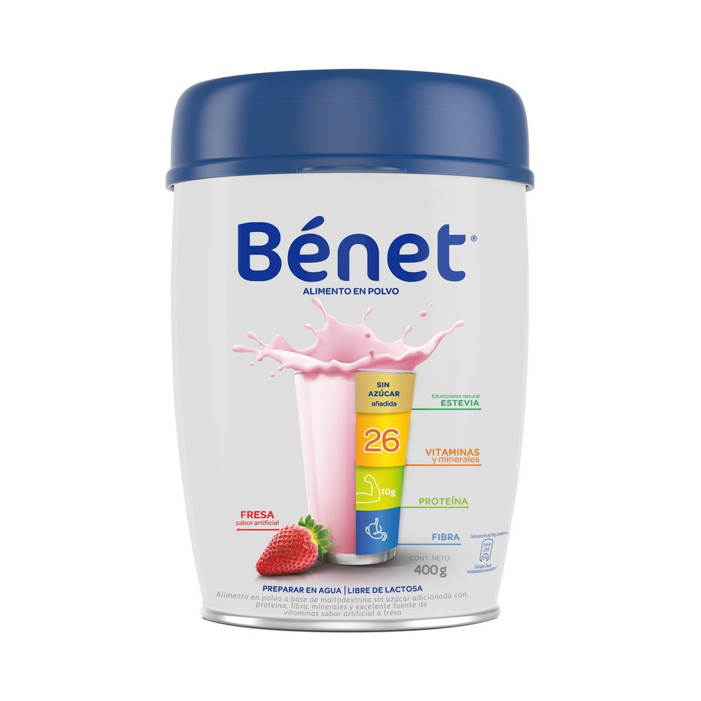 Bebida Nutricional BENET Fresa Sin Azucar (400  gr) img #2