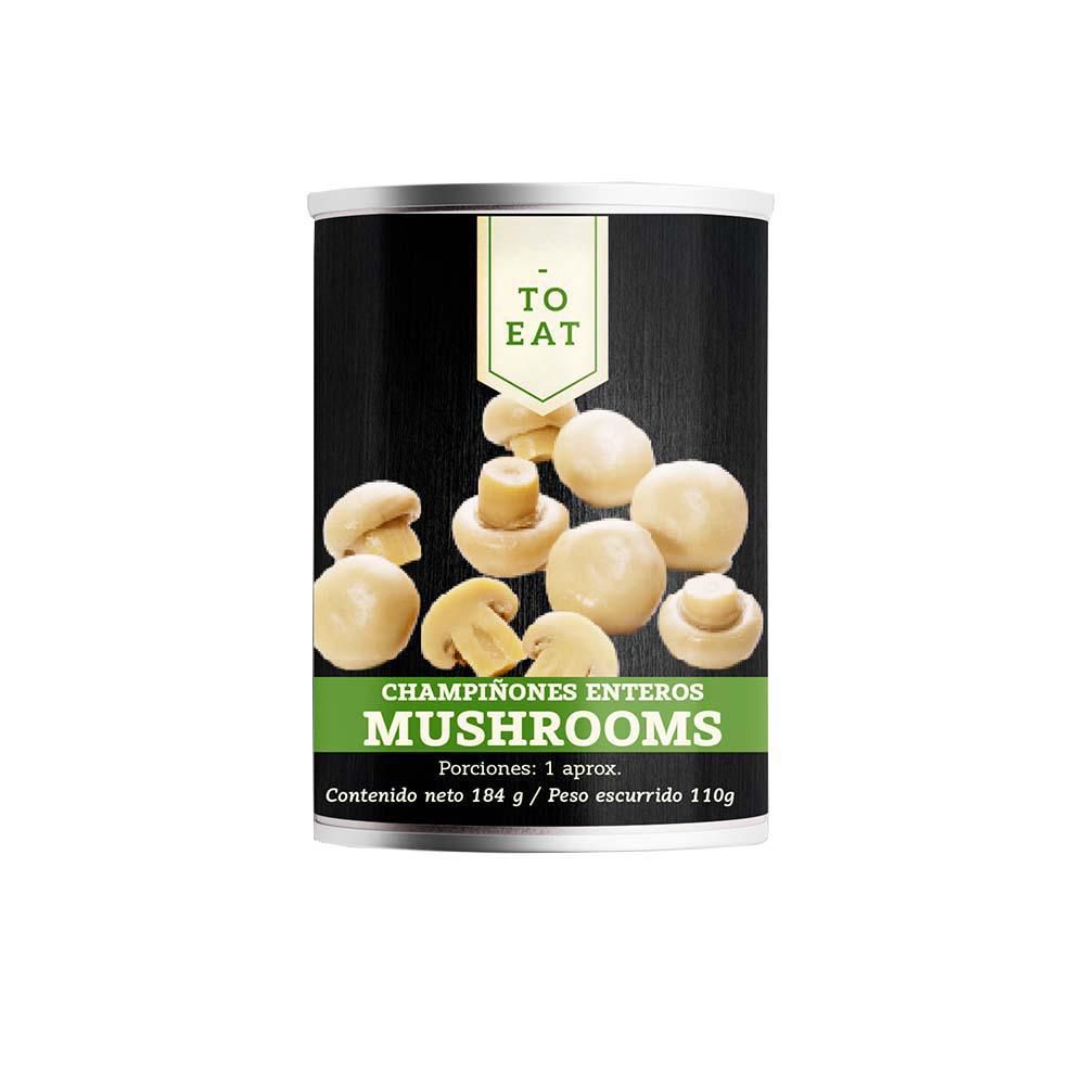 Champiñones TO EAT MARCA EXCLUSIVA Enteros (114 gr)