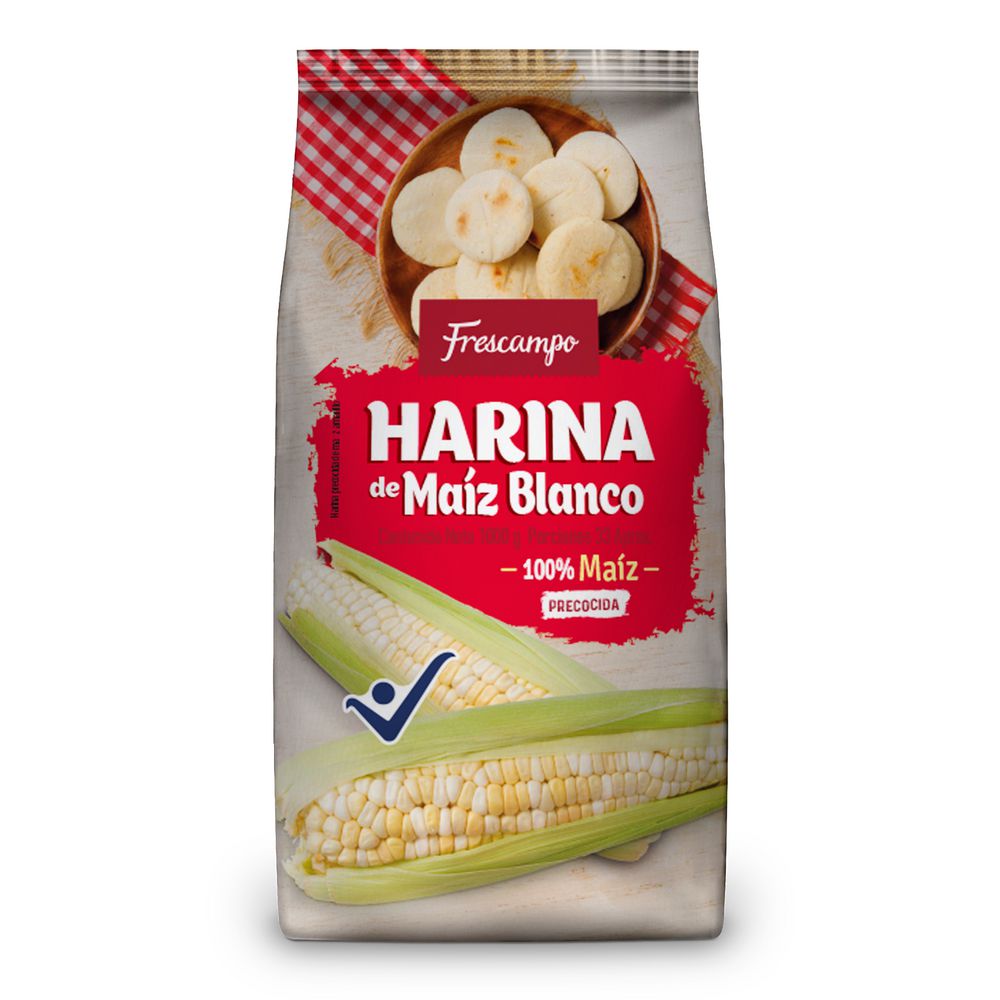Harina FRESCAMPO de maíz blanco (1000 gr)
