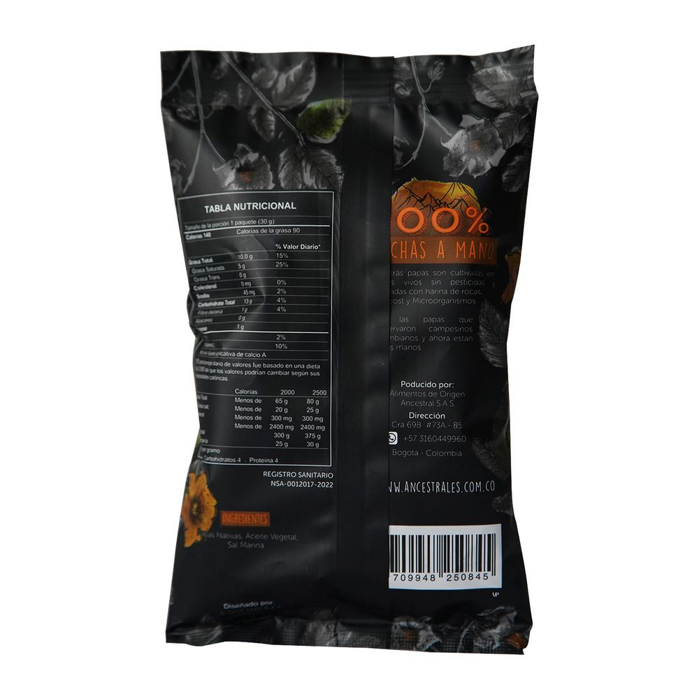 Papas  ANCESTRALES CHIPS nativas oro de los Andes (30  gr) img #2
