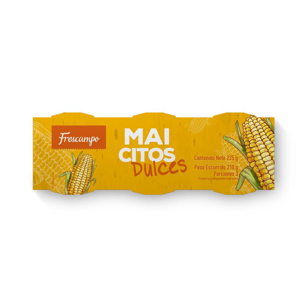 Maiz Dulce FRESCAMPO Tripack (210 gr)
