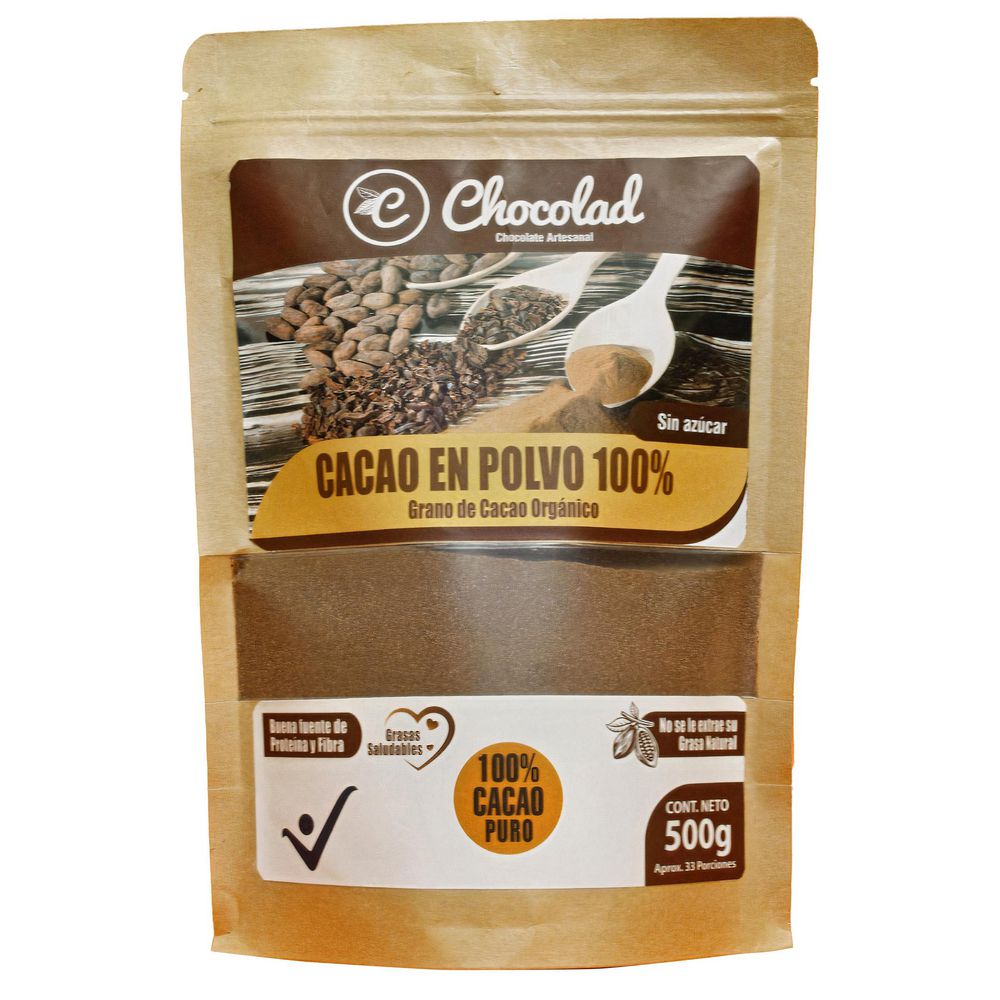 Cacao CHOCOLAD EN POLVO 100% (500 gr)