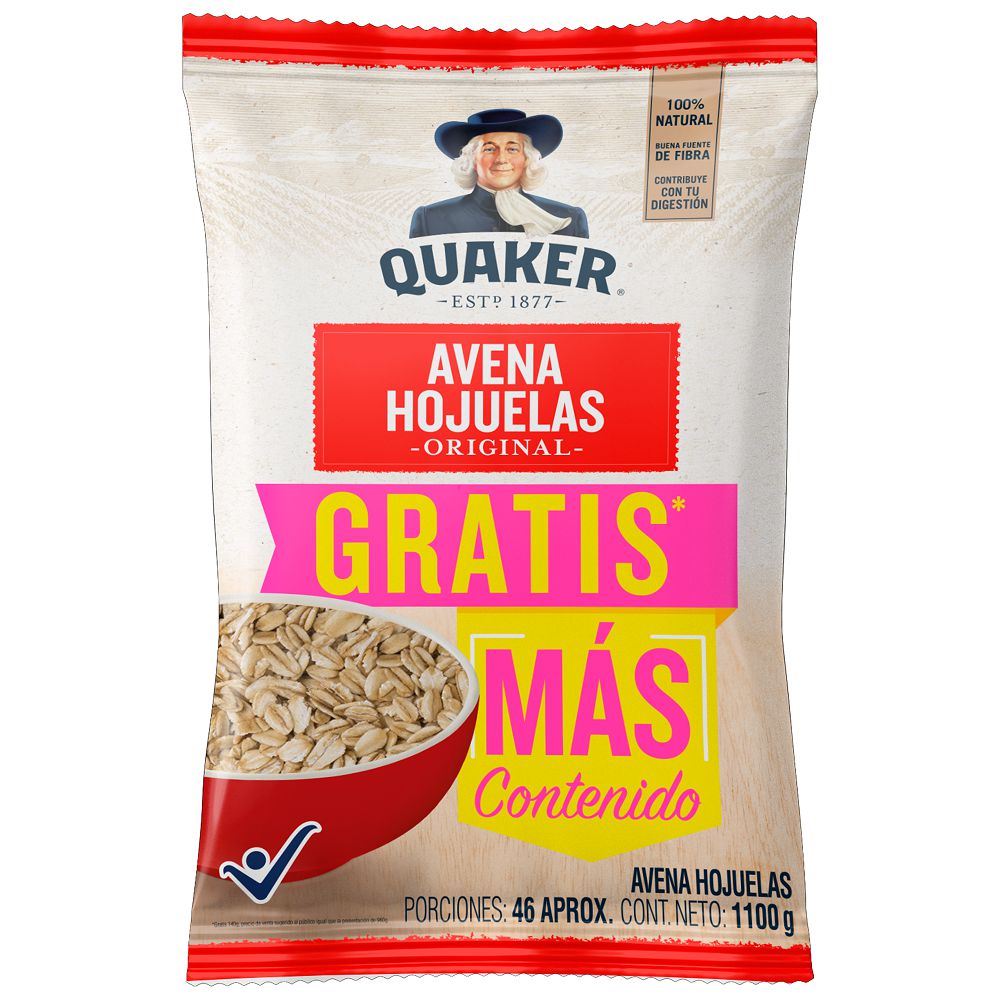 Avena En Hojuela Extracontenido QUAKER 1100 gr