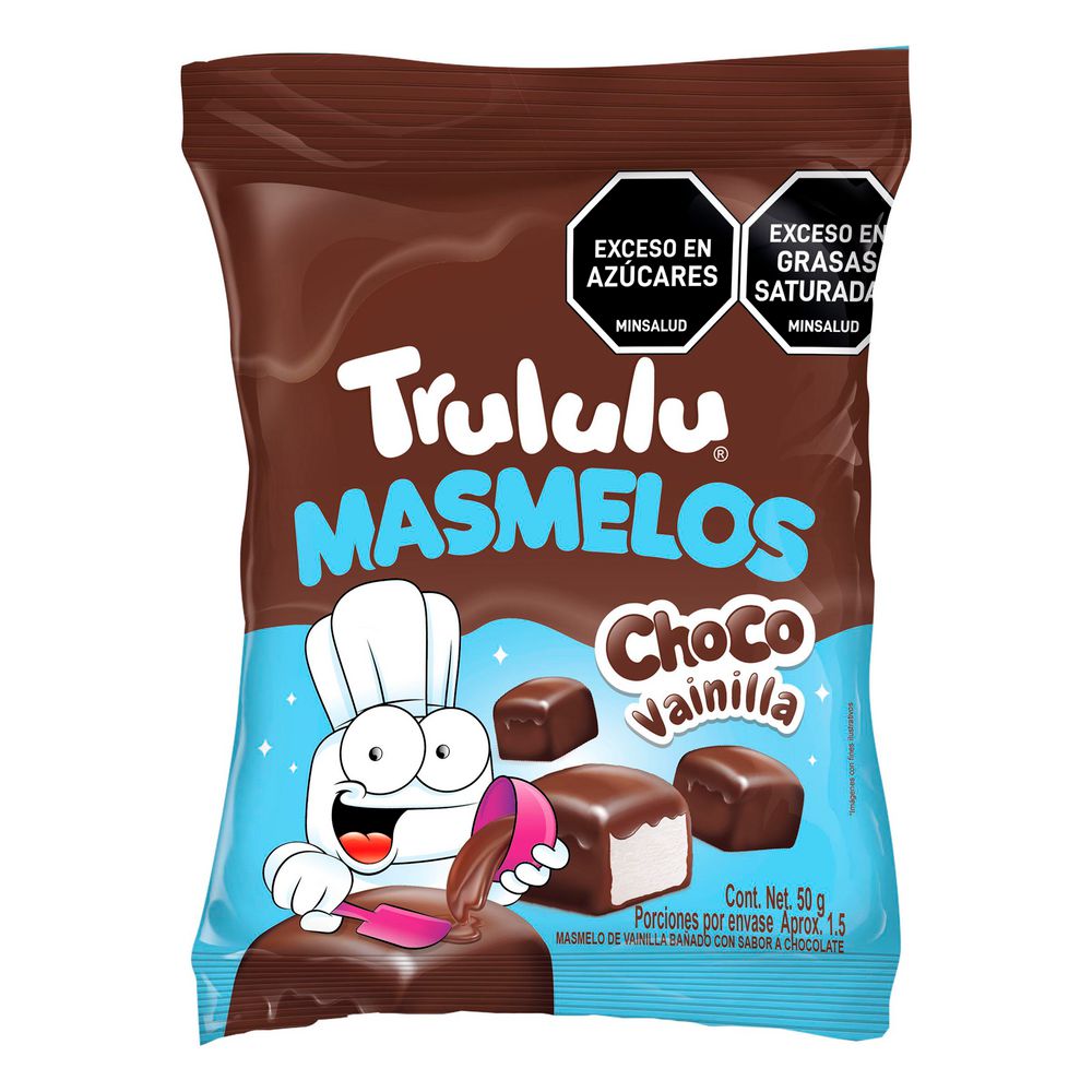 Masmelos Vainilla Cobertura Chocolate TRULULU 50 gr