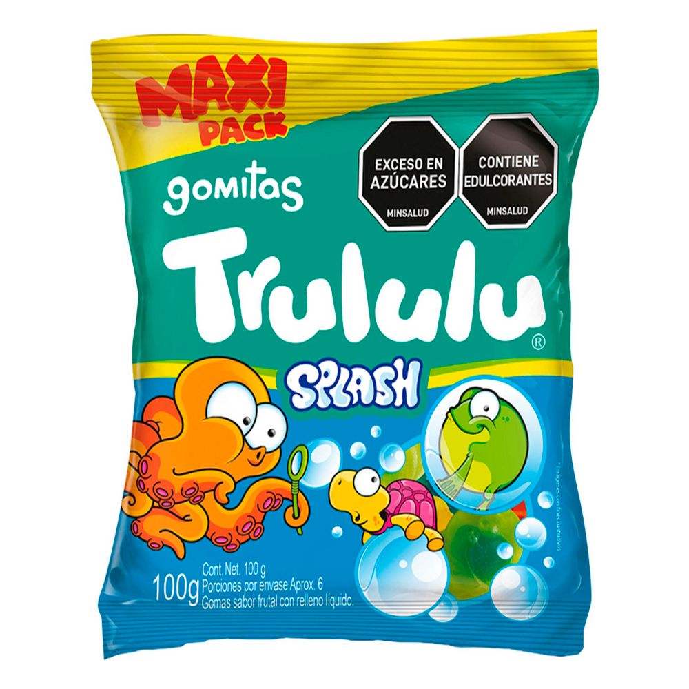 Gomitas TRULULU SPLASH FRUTAL RELLENO LIQUIDO (100 gr)