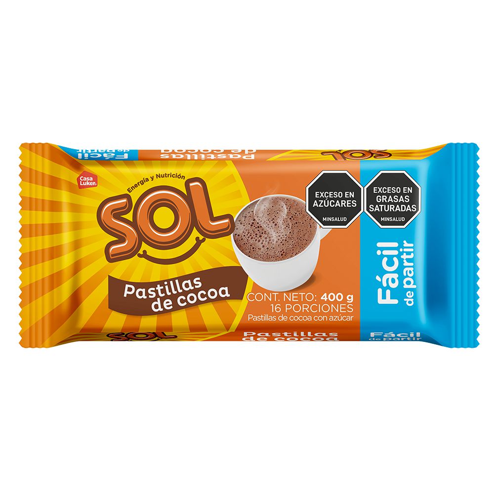 Chocolate SOL pastillas de cocoa (400  gr)