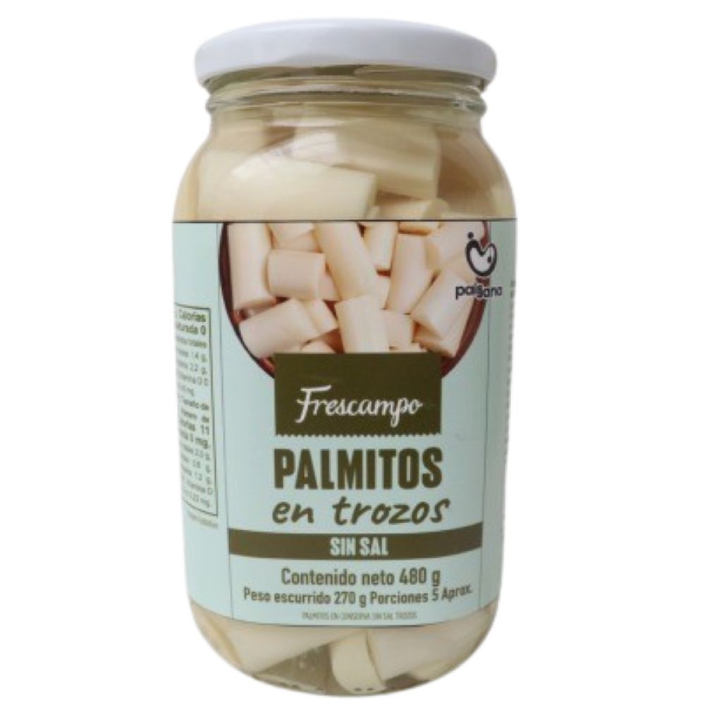 Palmitos FRESCAMPO en trozos (480 gr)