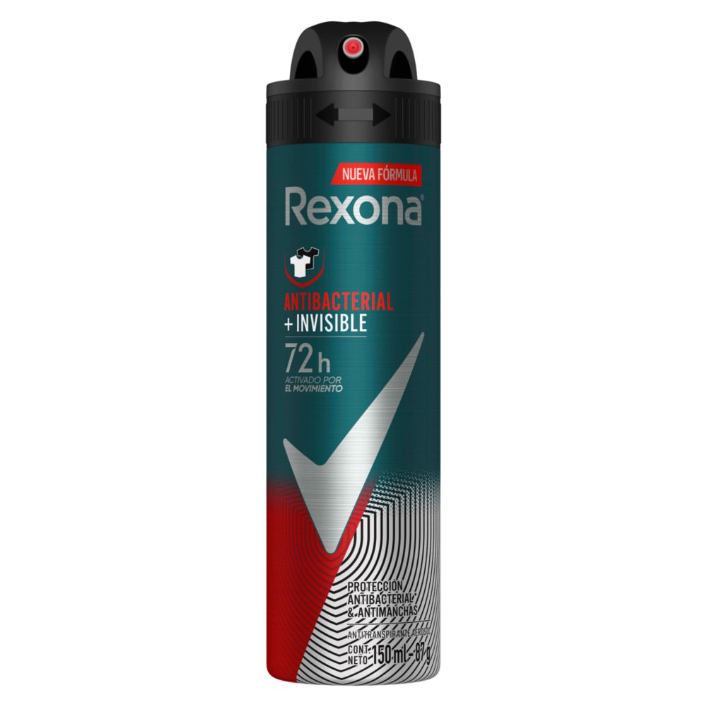 Desodorante REXONA Antibacterial Invisible Aerosol (90  gr)
