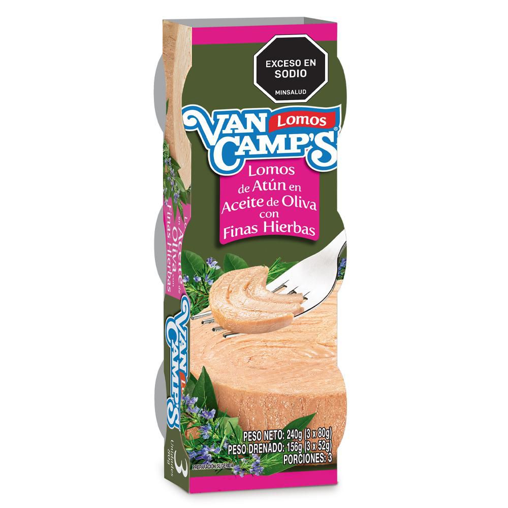 Atún VAN CAMPS En aceite de oliva finas hierbas (156 gr)