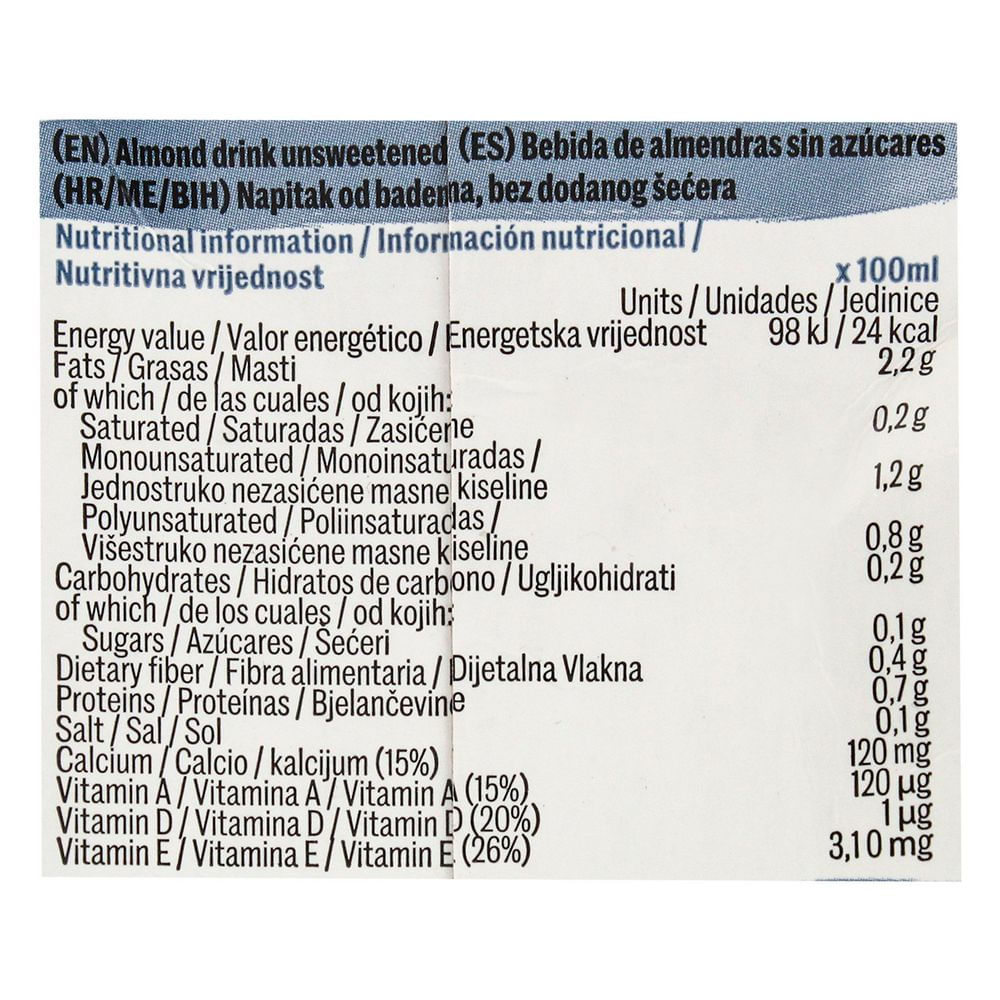 Bebida NATRUE ALMENDRA SIN AZUCAR (1000  ml) img #3