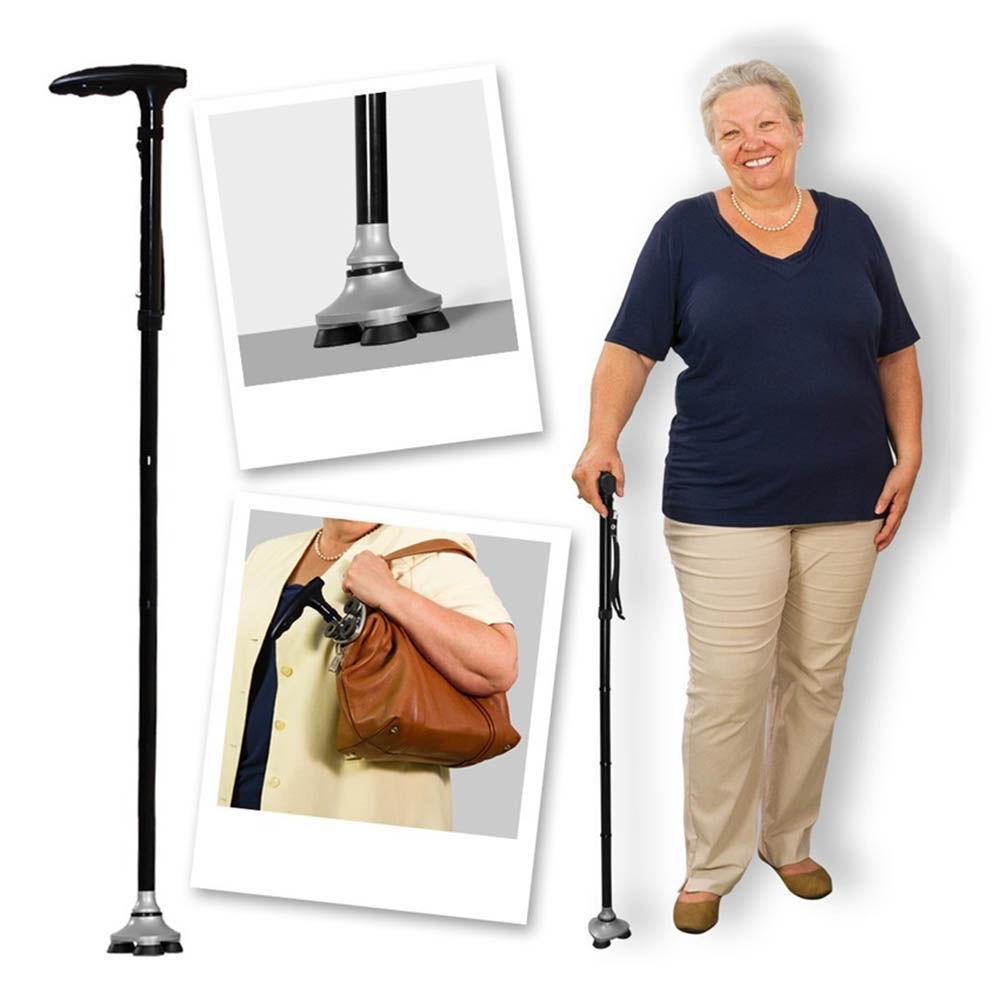 Baston Trusty Cane Plegable Con Luz Led Y Base Articulada