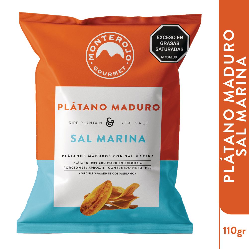 Platanos MONTE ROJO Maduros Sal Marina (110 gr)