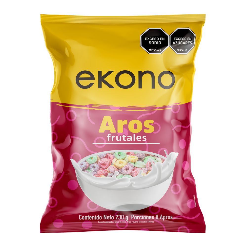Cereal EKONO aros frutales (230  gr)