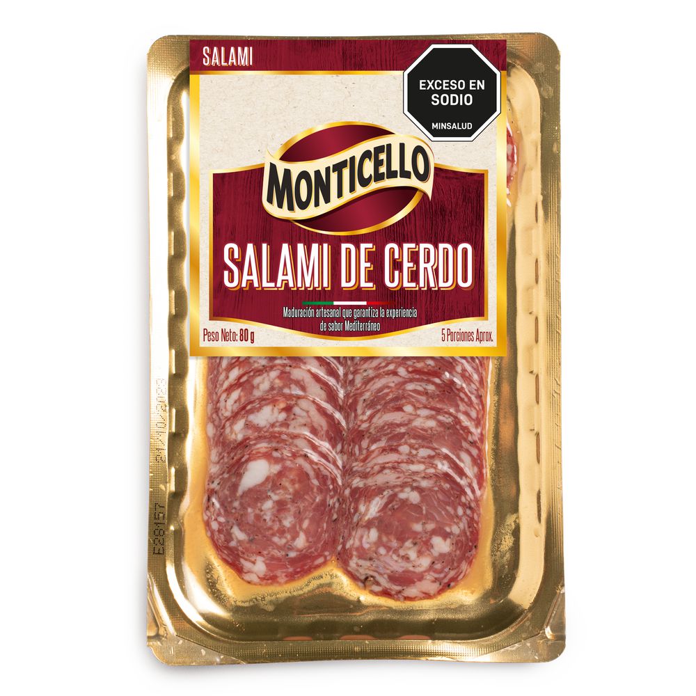 Salami MONTICELLO de cerdo maduración artesanal (80  gr)