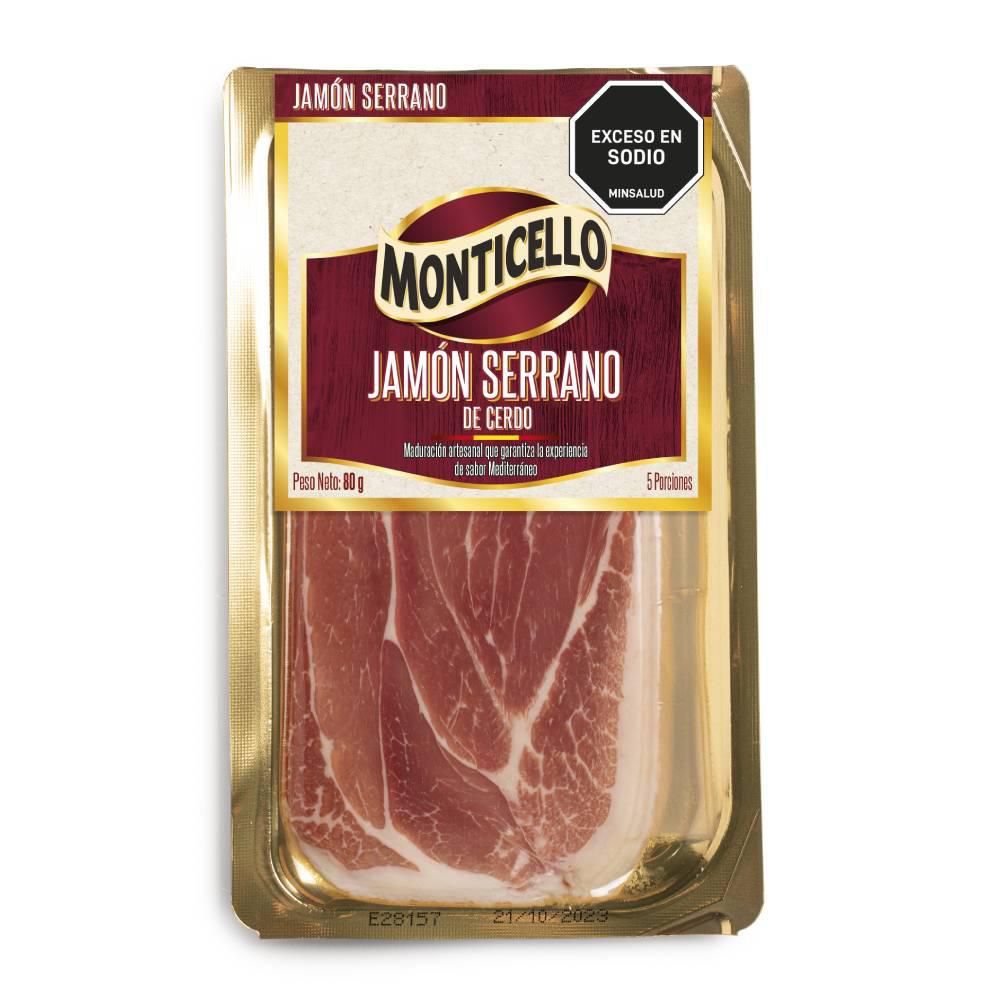 Jamón serrano MONTICELLO maduración artesanal (80 gr)