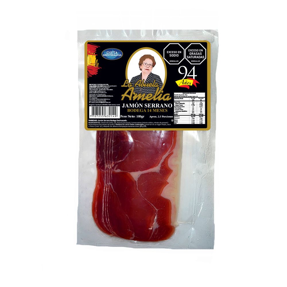 Jamón Serrano LA ABUELA AMELIA Bodega 14 meses (100 gr)