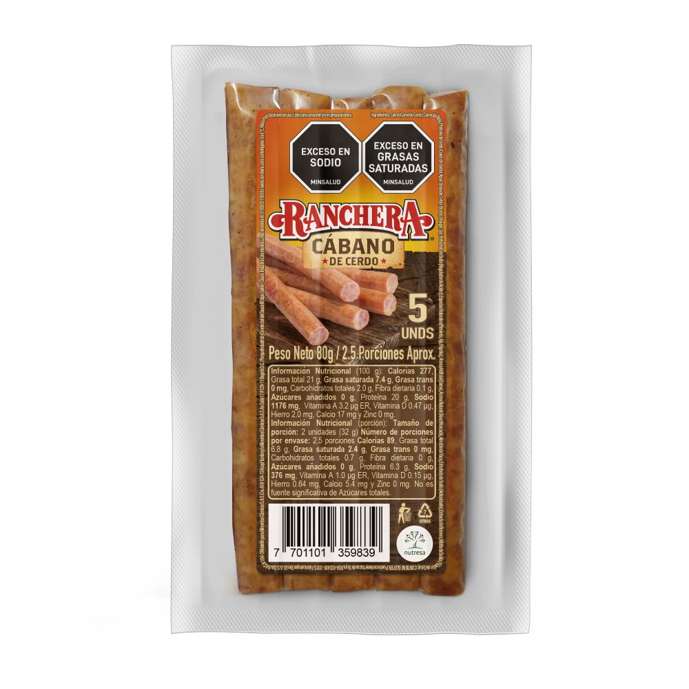 Cabano RANCHERA paquete x5und (80 gr)