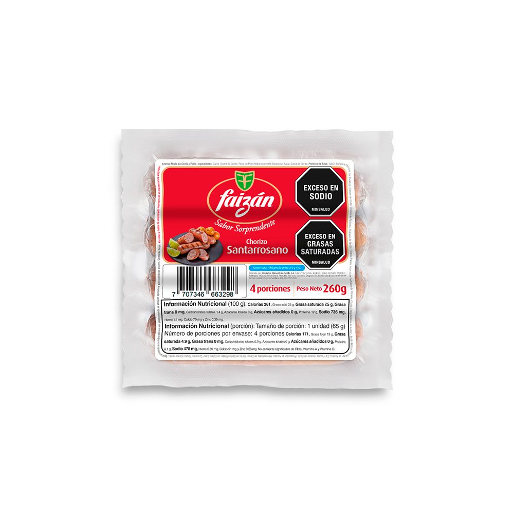 Chorizo Santarrosano Faizán 260 gr