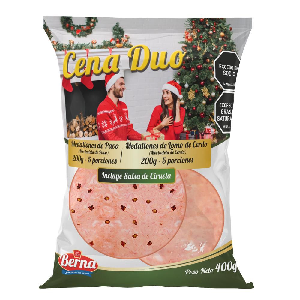 Medallones BERNA PAVO 200G LOMO CERDO 200G (400  gr) img #1