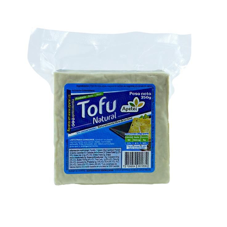 Tofu APETEI A base de soya natural (250 gr)