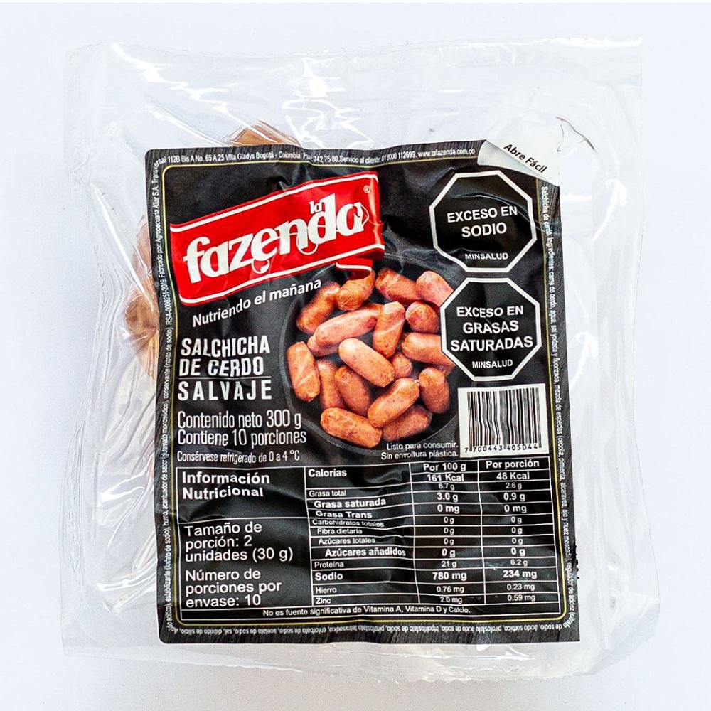 Salchicha Salvaje Coctel LA FAZENDA (300 gr)