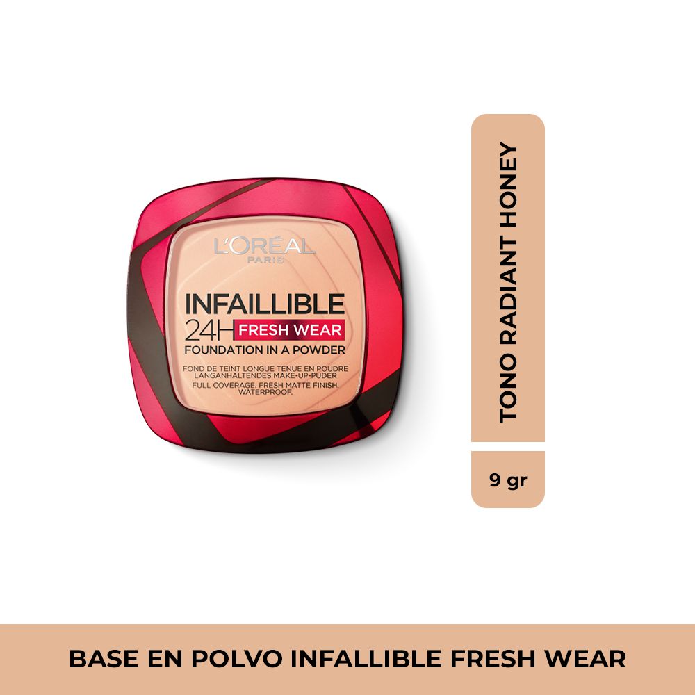 Polvo LOREAL PARIS infallible 24H radiant honey 245 (9 gr)