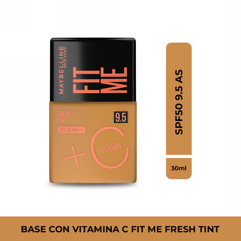 Base líquida MAYBELLINE fit me fresh tint 9.5 (30 ml)