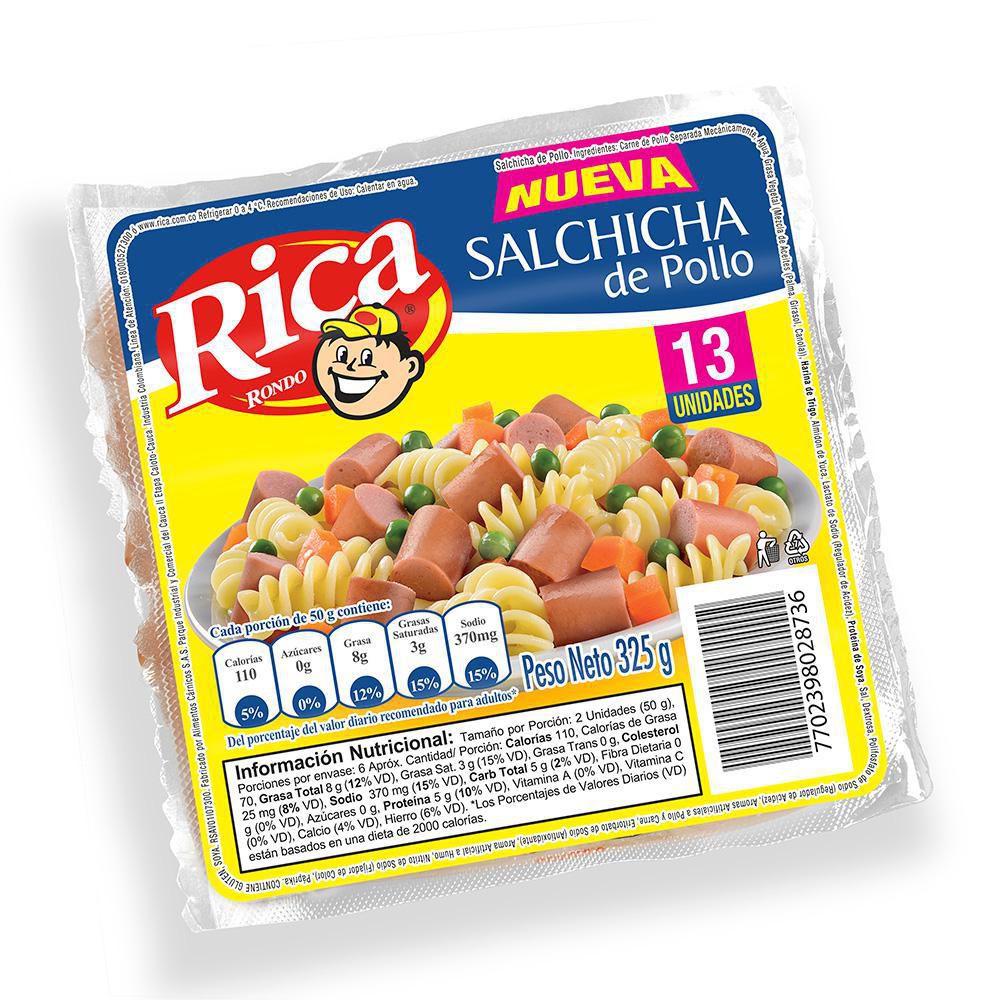 Salchicha De Pollo X325G RICA RONDO 325 gr img #1