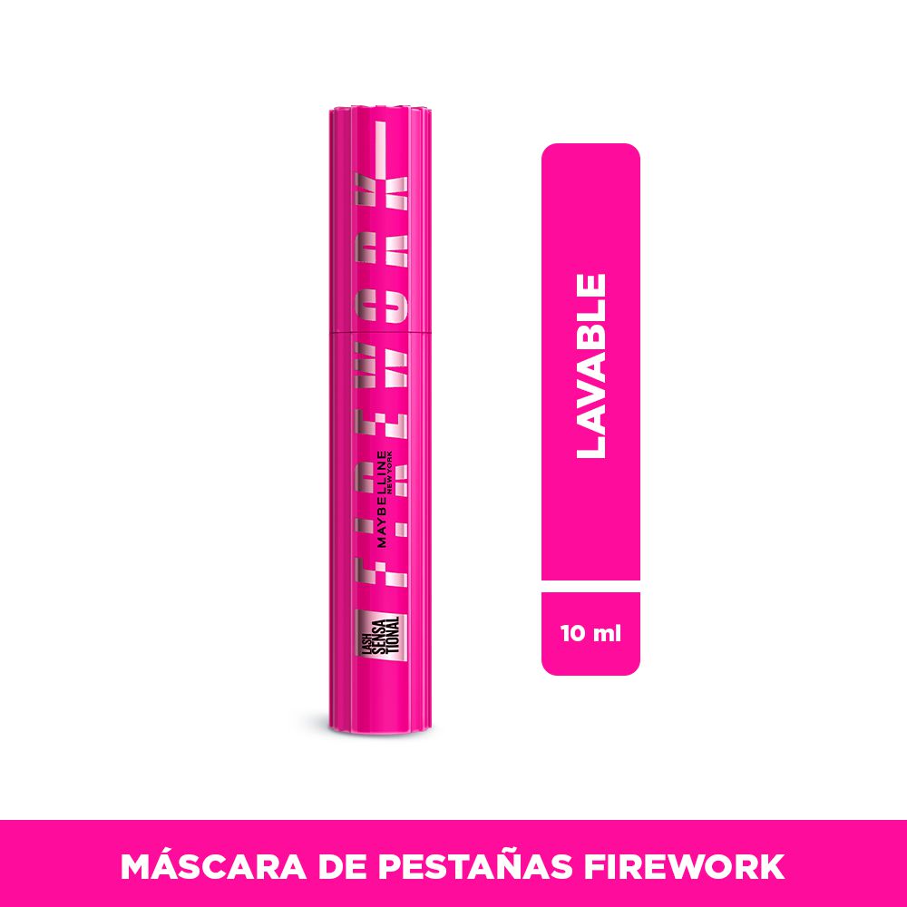 Pestañina MAYBELLINE LS FIREWORK WSH VERY BLACK (10 ml)