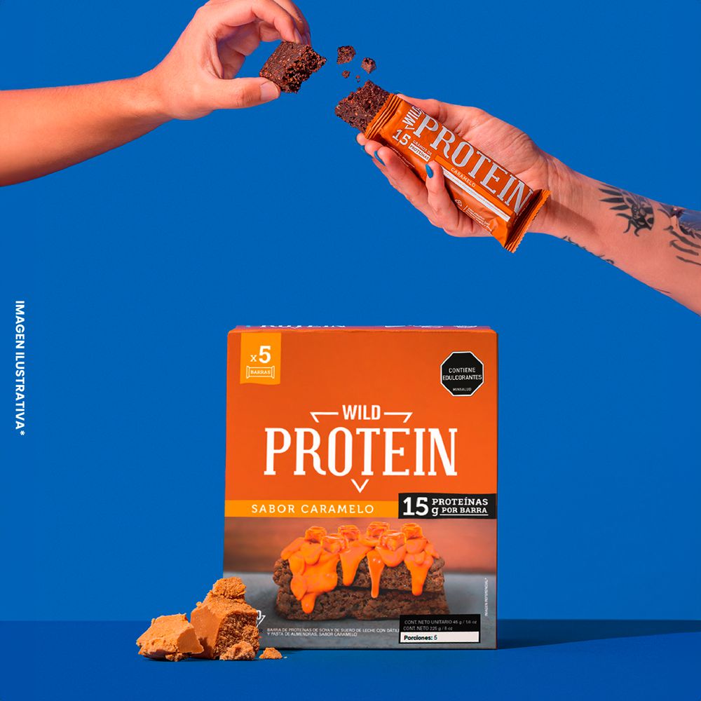 Barra proteína WILD PROTEIN caramelo (225  gr) img #2