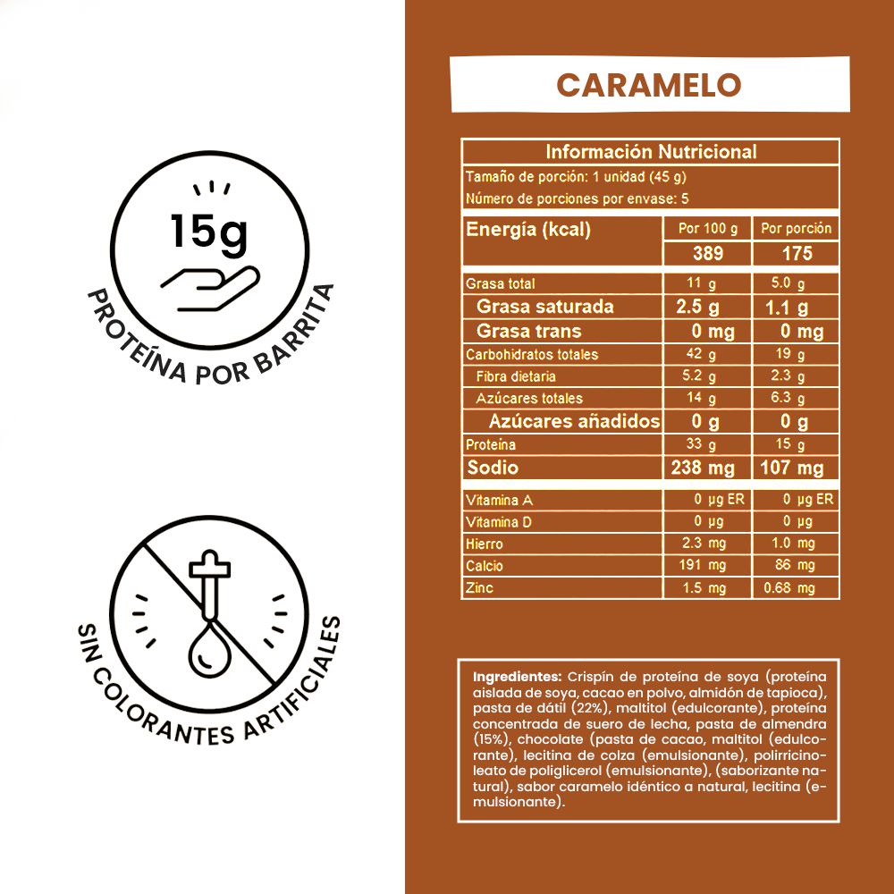 Barra proteína WILD PROTEIN caramelo (225  gr) img #6