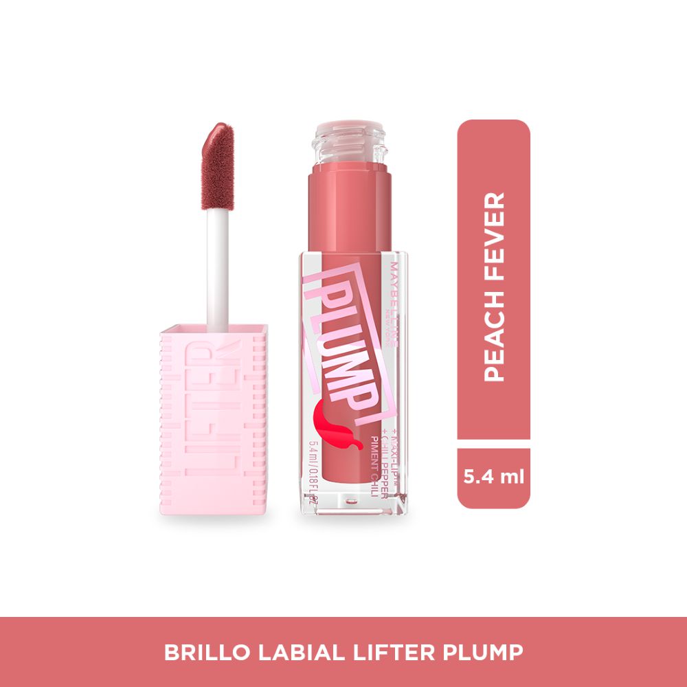 Brillo labial MAYBELLINE lifter gloss plump peach feaver (5.4 ml)