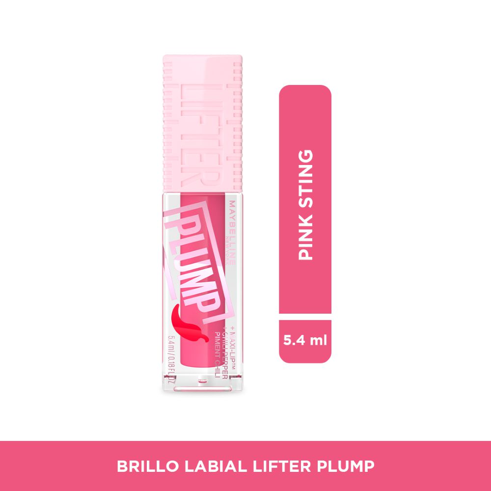 Brillo labial MAYBELLINE lifter gloss plump pink sting (5.4 ml)